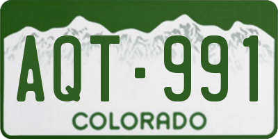 CO license plate AQT991