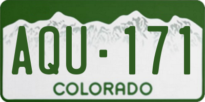 CO license plate AQU171