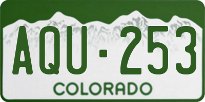 CO license plate AQU253