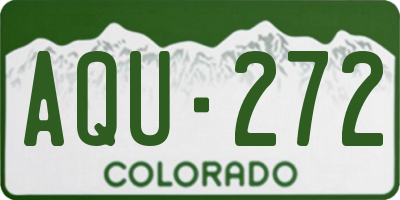 CO license plate AQU272