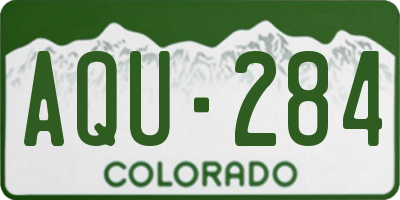 CO license plate AQU284