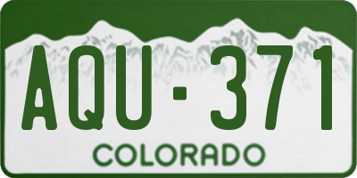 CO license plate AQU371