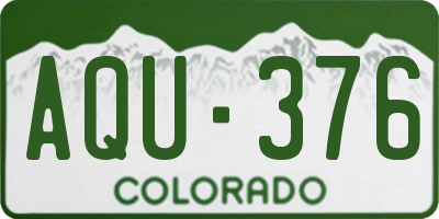 CO license plate AQU376