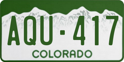 CO license plate AQU417
