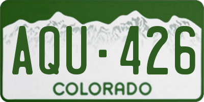 CO license plate AQU426