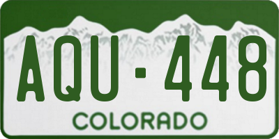 CO license plate AQU448
