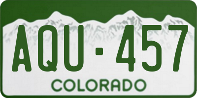 CO license plate AQU457