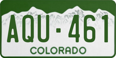 CO license plate AQU461