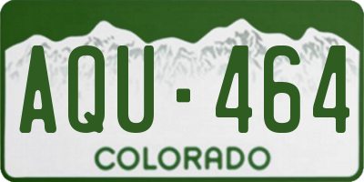 CO license plate AQU464