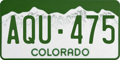CO license plate AQU475
