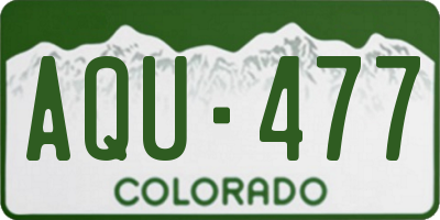 CO license plate AQU477