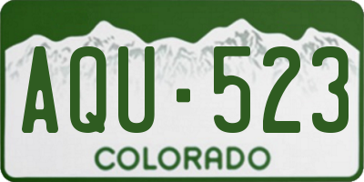 CO license plate AQU523