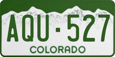 CO license plate AQU527