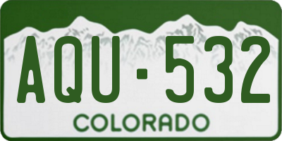 CO license plate AQU532