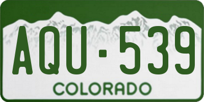 CO license plate AQU539