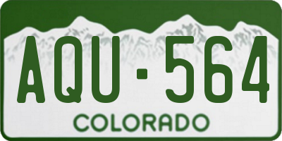 CO license plate AQU564