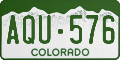CO license plate AQU576