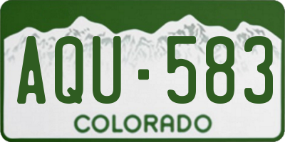 CO license plate AQU583