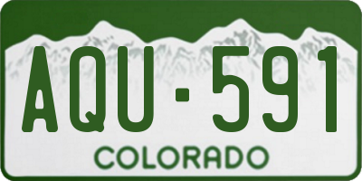 CO license plate AQU591