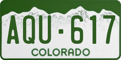 CO license plate AQU617