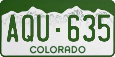 CO license plate AQU635