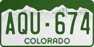 CO license plate AQU674