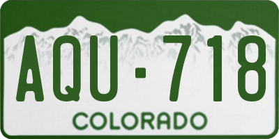 CO license plate AQU718