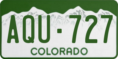CO license plate AQU727