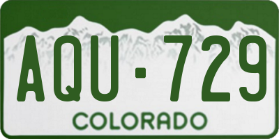 CO license plate AQU729