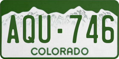 CO license plate AQU746