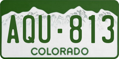 CO license plate AQU813