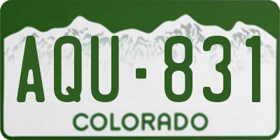 CO license plate AQU831