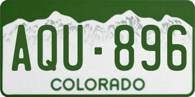 CO license plate AQU896