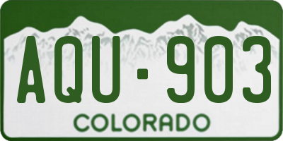 CO license plate AQU903