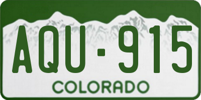 CO license plate AQU915