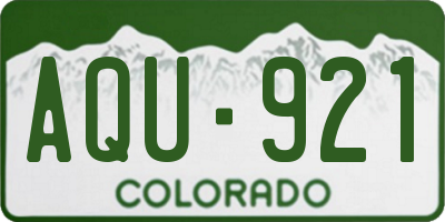 CO license plate AQU921