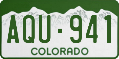 CO license plate AQU941