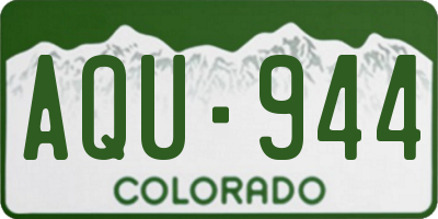 CO license plate AQU944