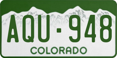 CO license plate AQU948