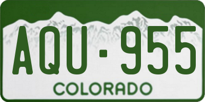 CO license plate AQU955