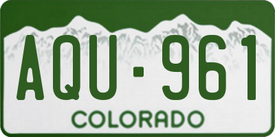 CO license plate AQU961