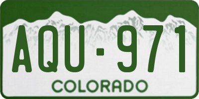 CO license plate AQU971