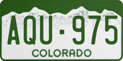 CO license plate AQU975