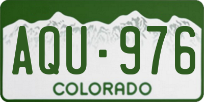 CO license plate AQU976