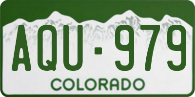 CO license plate AQU979