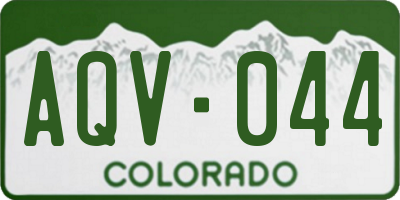 CO license plate AQV044