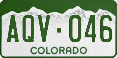 CO license plate AQV046
