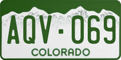 CO license plate AQV069
