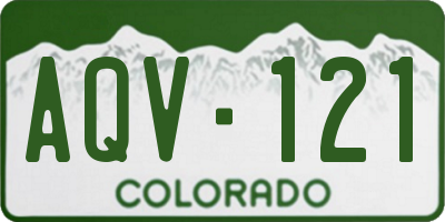 CO license plate AQV121