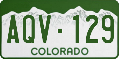 CO license plate AQV129